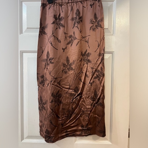 NWT Vince Iris Floral Jacquard Twist Knot Midi Skirt - Picture 4 of 5